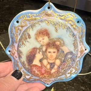 Decorative Porcelain Hanging Plate with Family Design- Edna Hibel